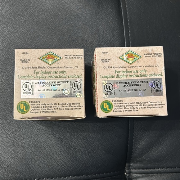 Two Vintage Spin Shades Revolving Lamp Shade Angels Christmas - Picture 13 of 13